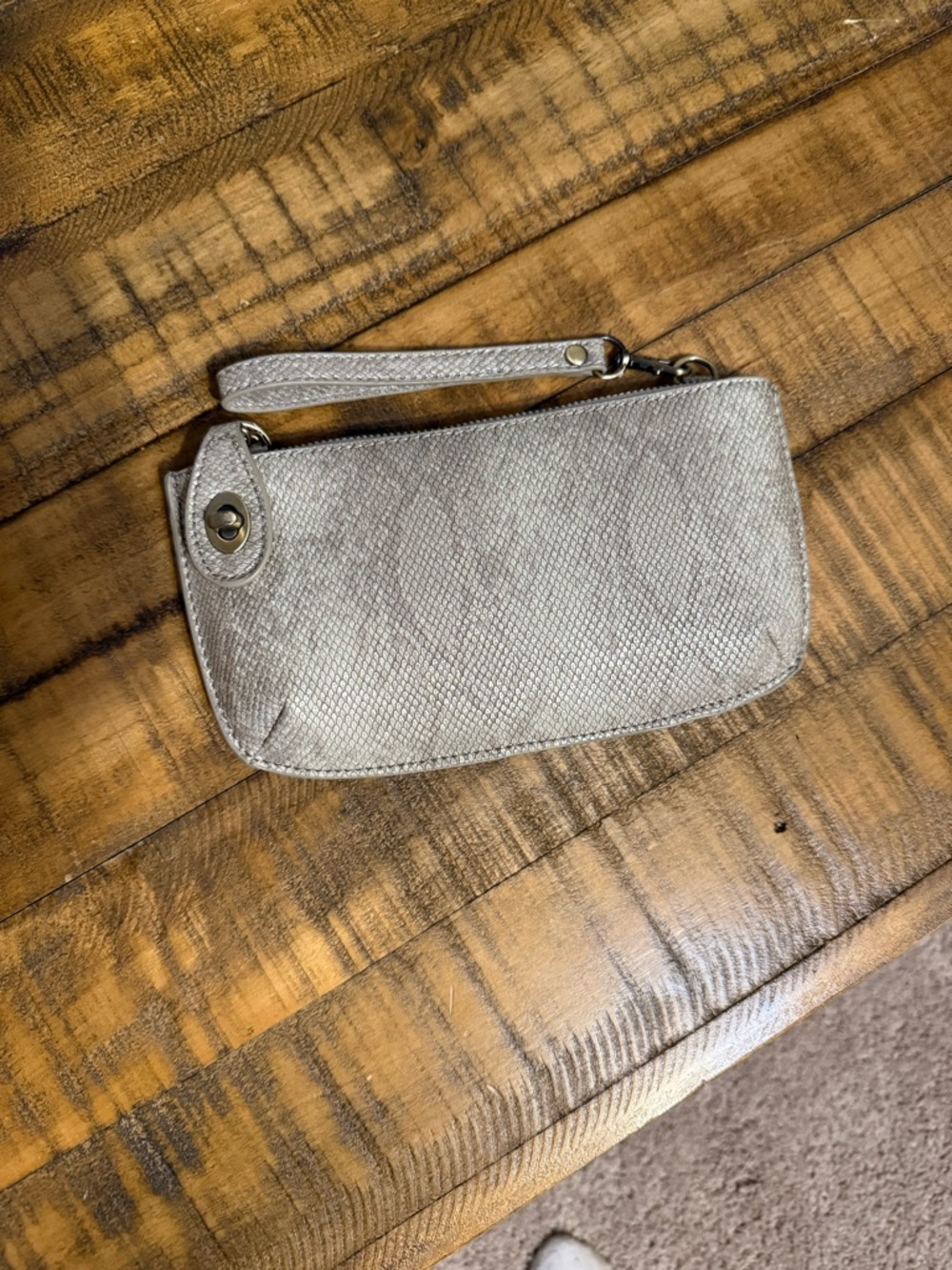 Joy Susan NWOT Metallic Wristlet Clutch Crossbody